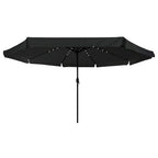 Garten-Sonnenschirm Schwarz 395 x 395 x 245 cm Polyester