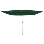 Garten-Sonnenschirm Grün 295 x 295 x 245 cm Polyester und Stahl
