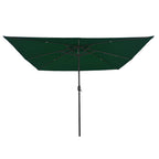 Garten-Sonnenschirm Grün 295 x 295 x 245 cm Polyester und Stahl