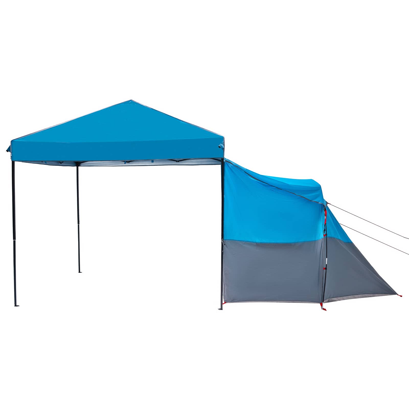 Camping-Zelt-Set mit Dach 2 pcs Blau Taffeta und Stoff