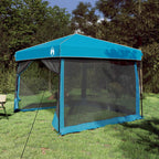 Camping-Zelt-Set mit Dach 2 pcs Blau Taffeta und Stoff
