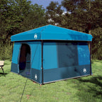 Camping-Zelt-Set mit Dach 2 pcs Blau Taffeta und Stoff