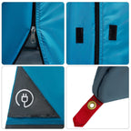 Camping-Zelt-Set mit Dach 2 pcs Blau Taffeta und Stoff