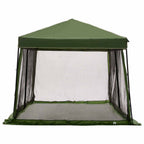 Camping-Zelt-Set mit Dach 2 pcs Grün Taffeta und Stoff