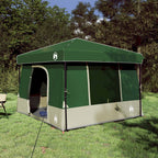Camping-Zelt-Set mit Dach 2 pcs Grün Taffeta und Stoff