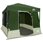 Camping-Zelt-Set mit Dach 2 pcs Grün Taffeta und Stoff