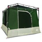 Camping-Zelt-Set mit Dach 2 pcs Grün Taffeta und Stoff