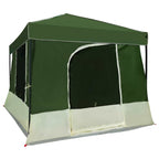 Camping-Zelt-Set mit Dach 2 pcs Grün Taffeta und Stoff