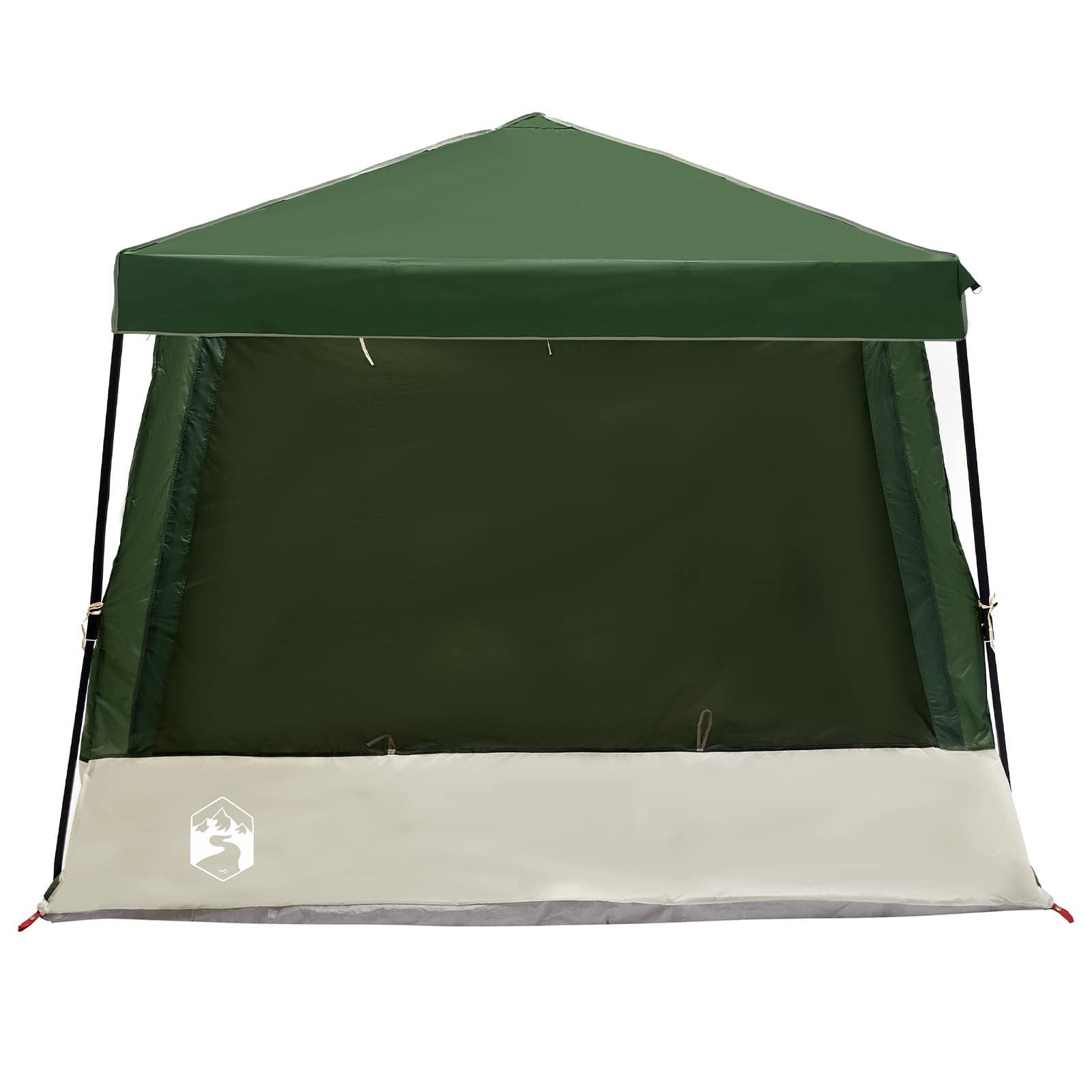 Camping-Zelt-Set mit Dach 2 pcs Grün Taffeta und Stoff