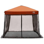 Camping-Zelt-Set 2 pcs Grau und Orange Taffeta und Stoff