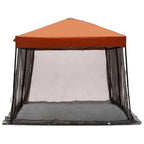 Camping-Zelt-Set 2 pcs Grau und Orange Taffeta und Stoff