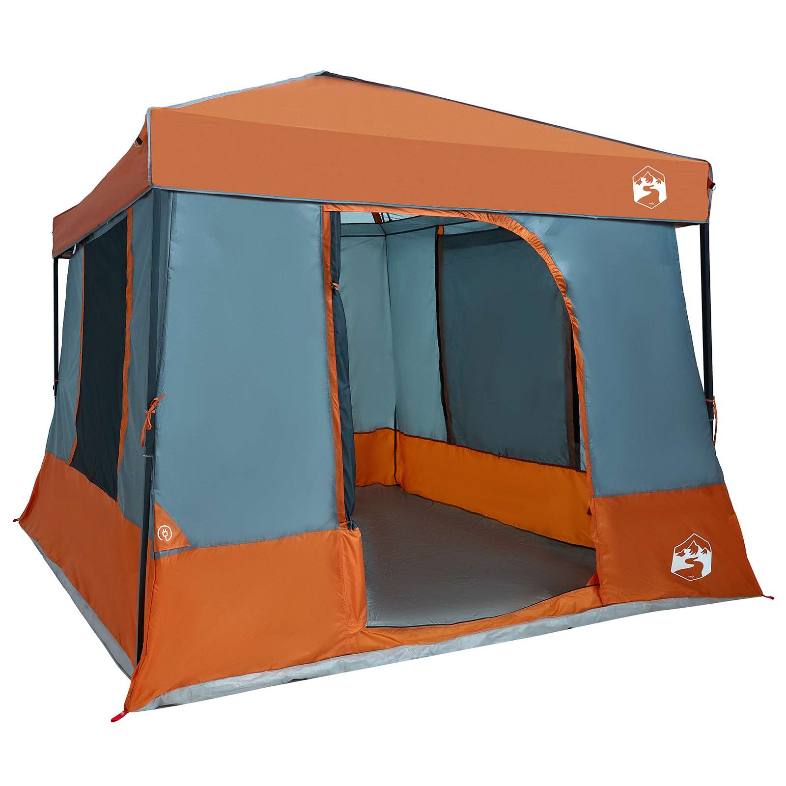 Camping-Zelt-Set 2 pcs Grau und Orange Taffeta und Stoff