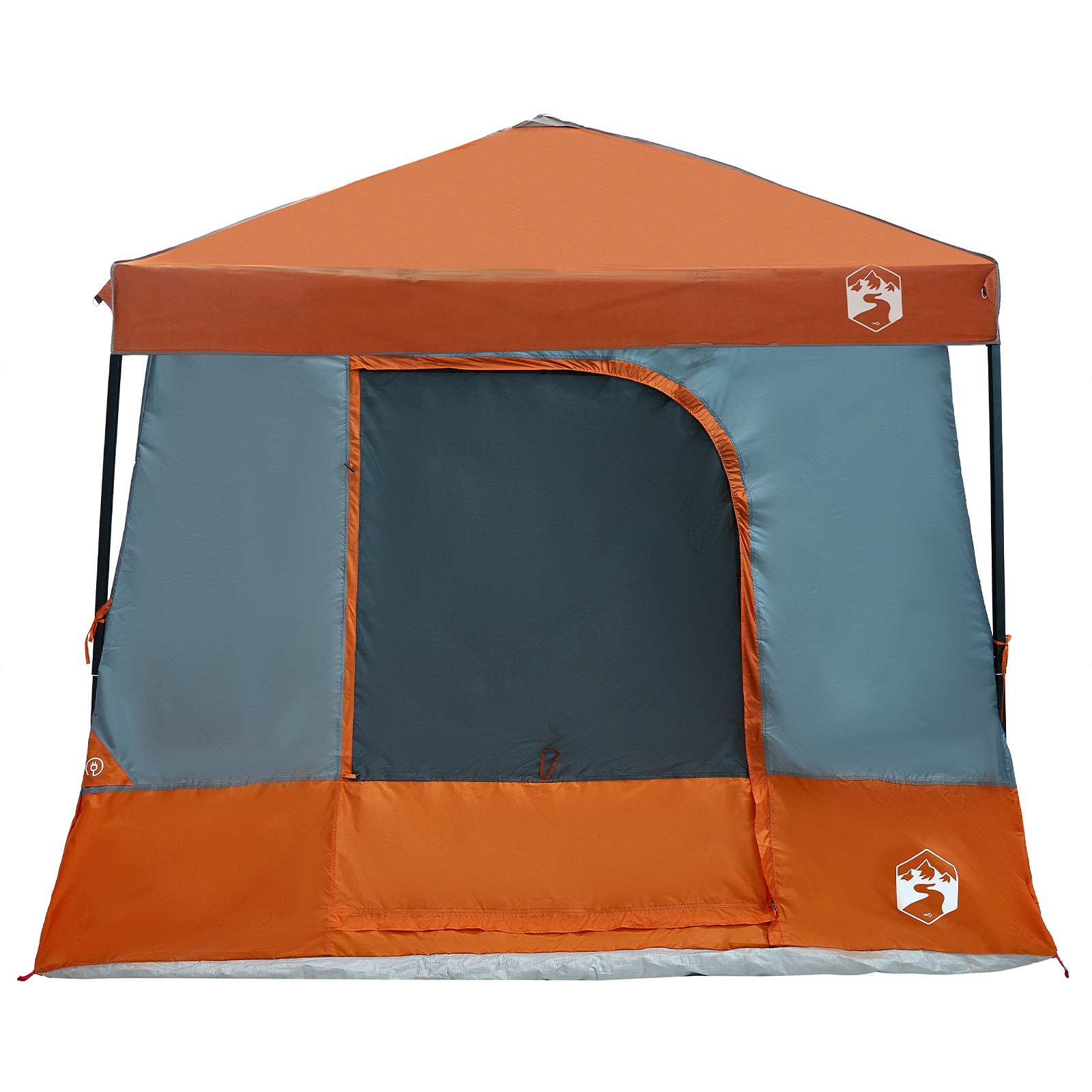 Camping-Zelt-Set 2 pcs Grau und Orange Taffeta und Stoff