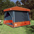 Camping-Zelt-Set 2 pcs Grau und Orange Taffeta und Stoff