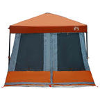 Camping-Zelt-Set 2 pcs Grau und Orange Taffeta und Stoff
