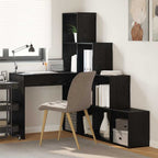 Eck-Schreibtisch Schwarz Eichen-Optik 101,5 x 149,5 x 149,5 cm
