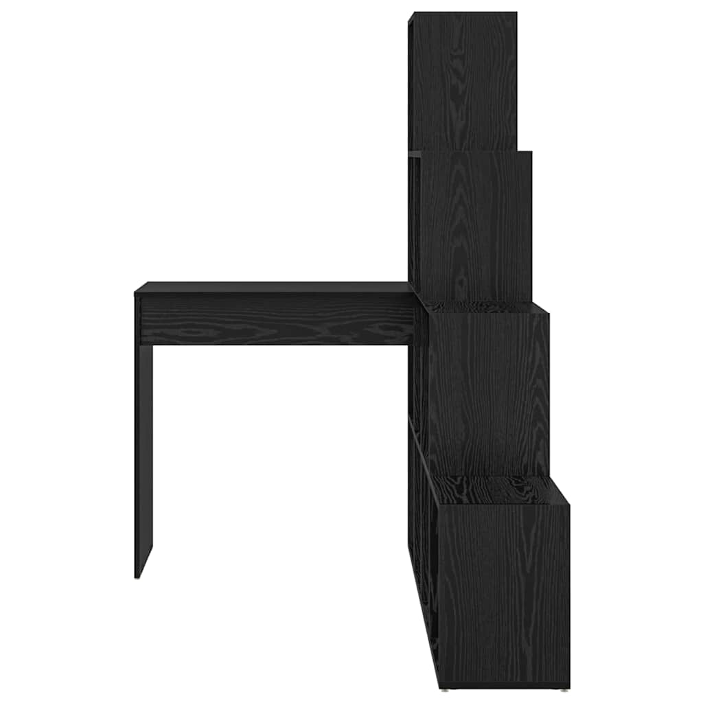 Eck-Schreibtisch Schwarz Eichen-Optik 101,5 x 149,5 x 149,5 cm