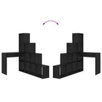 Eck-Schreibtisch Schwarz Eichen-Optik 101,5 x 149,5 x 149,5 cm