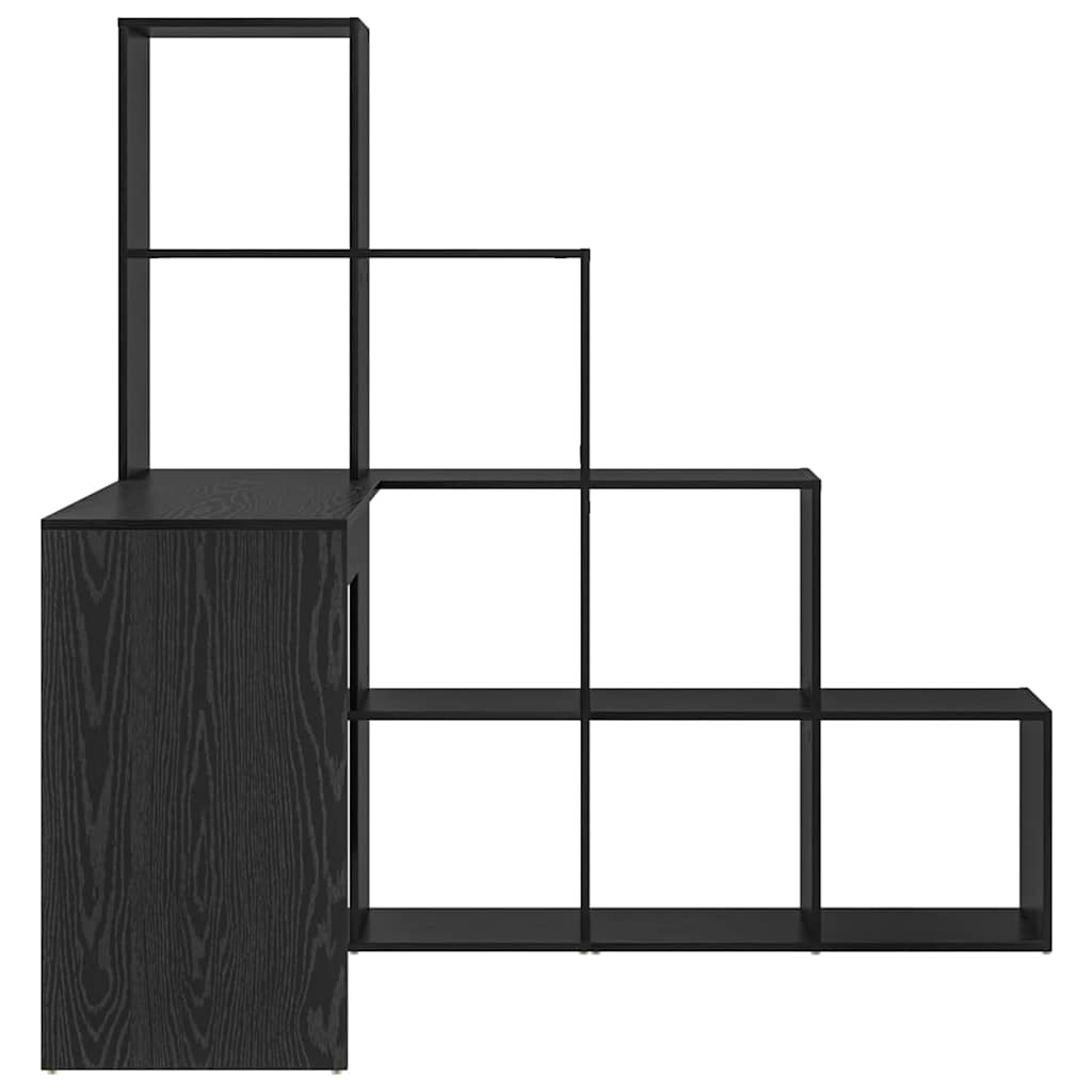 Eck-Schreibtisch Schwarz Eichen-Optik 101,5 x 149,5 x 149,5 cm