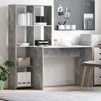 Schreibtisch Beton Grau 138,5 x 55 x 143 cm Holzwerkstoff