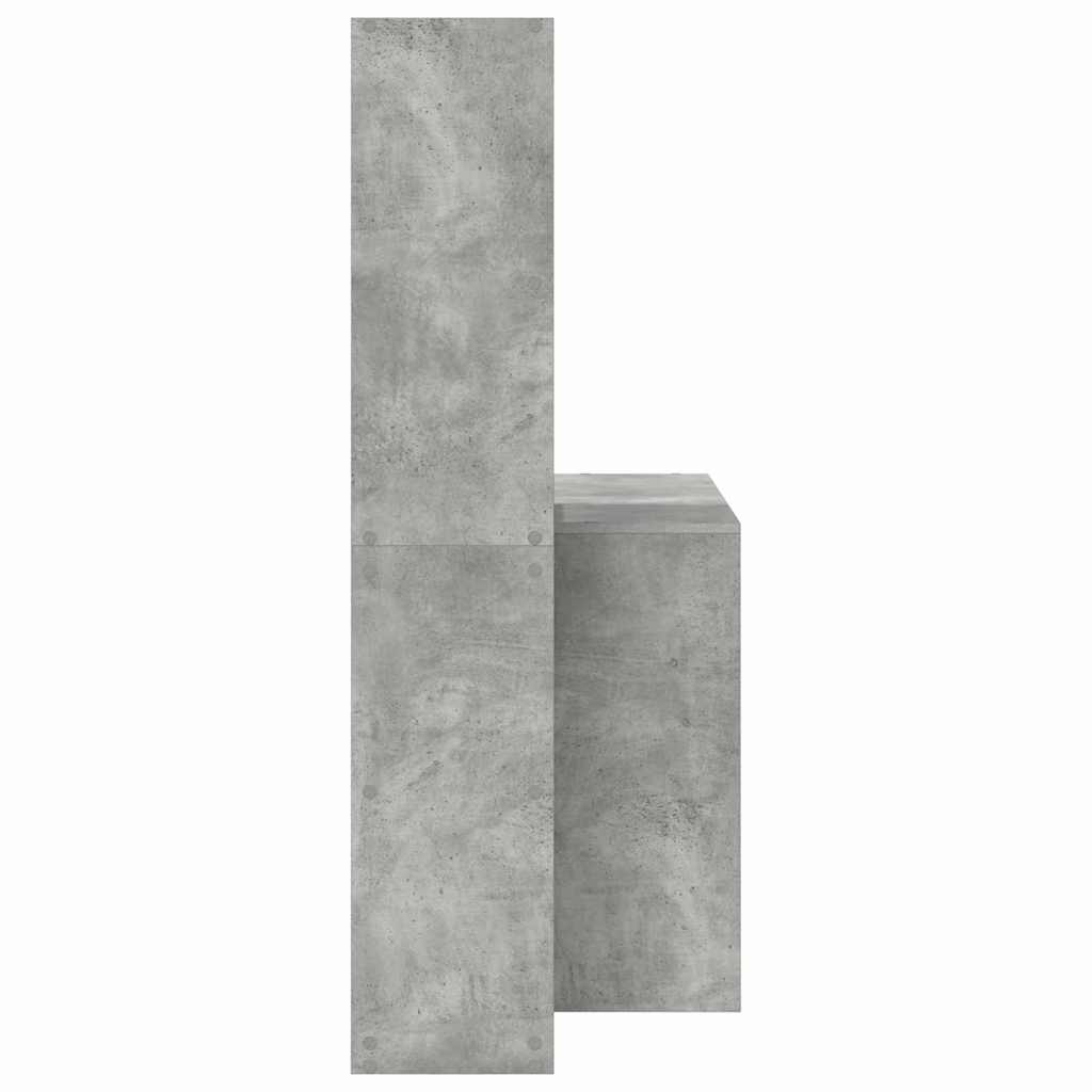 Schreibtisch Beton Grau 138,5 x 55 x 143 cm Holzwerkstoff