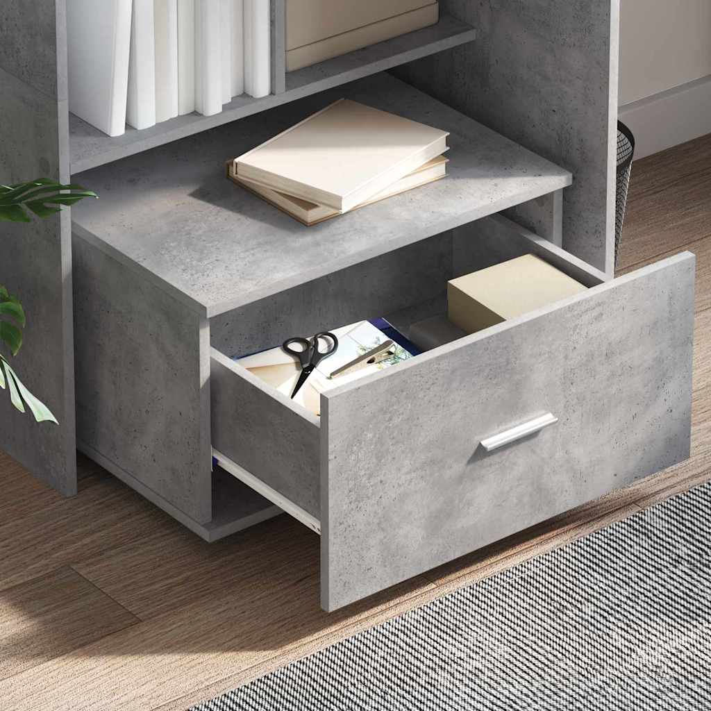 Schreibtisch Beton Grau 131,5 x 50 x 106,5 cm Holzwerkstoff