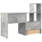 Schreibtisch Beton Grau 131,5 x 50 x 106,5 cm Holzwerkstoff