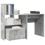 Schreibtisch Beton Grau 131,5 x 50 x 106,5 cm Holzwerkstoff