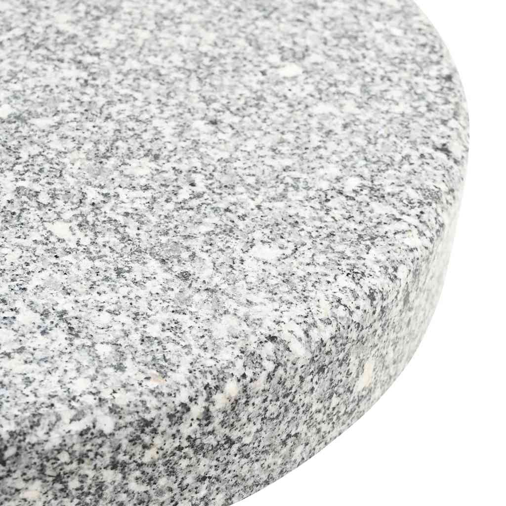 Sonnenschirmständer 29,8kg Grau Granit und Edelstahl Rund