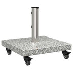 Sonnenschirmständer 30kg Grau Granit Quadratisch