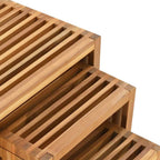 Garten-Beistelltisch 3 pcs Braun 33 x 44,5 x 51 cm