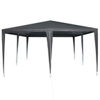 Party-Zelt Anthrazit 400 x 400 x 266 cm Polyethylen und Stahl