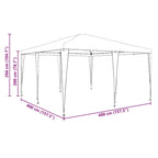 Party-Zelt Anthrazit 400 x 400 x 266 cm Polyethylen und Stahl