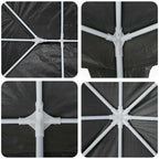 Party-Zelt Anthrazit 400 x 400 x 266 cm Polyethylen