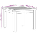 Couchtisch Braun 45 x 45 x 36 cm Massivholz Teak