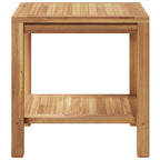 Couchtisch mit Speicher Braun 45 x 45 x 45 cm Massivholz Teak