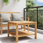Couchtisch mit Speicher Braun 60 x 60 x 45 cm Massivholz Teak