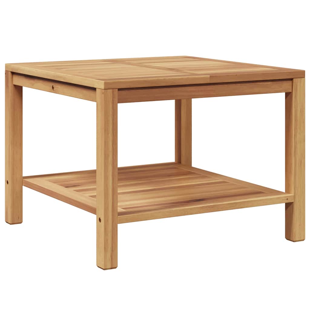 Couchtisch mit Speicher Braun 60 x 60 x 45 cm Massivholz Teak