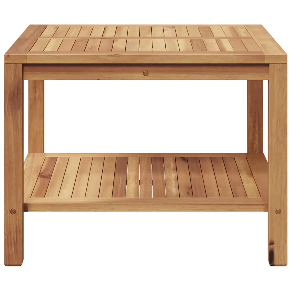 Couchtisch mit Speicher Braun 60 x 60 x 45 cm Massivholz Teak