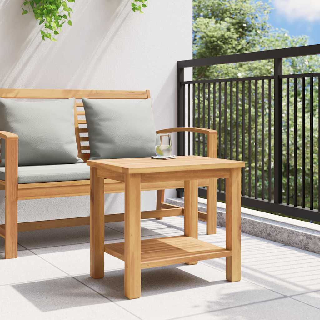Couchtisch mit Speicher Braun 50 x 35 x 45 cm Massivholz Teak