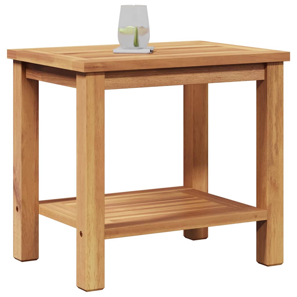 Couchtisch mit Speicher Braun 50 x 35 x 45 cm Massivholz Teak