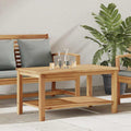 Couchtisch mit Speicher Braun 90 x 50 x 45 cm Massivholz Teak