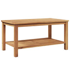 Couchtisch mit Speicher Braun 90 x 50 x 45 cm Massivholz Teak