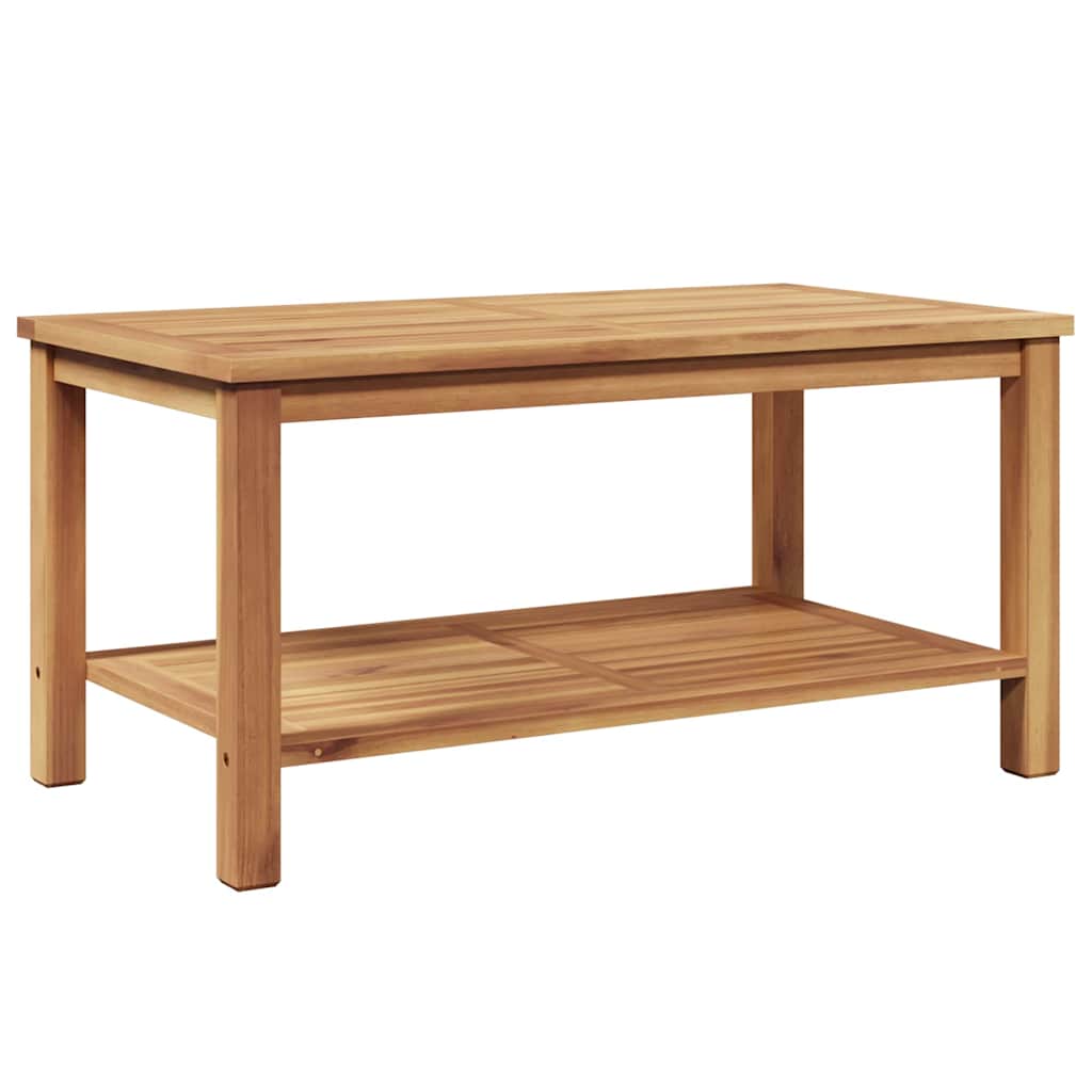 Couchtisch mit Speicher Braun 90 x 50 x 45 cm Massivholz Teak