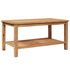 Couchtisch mit Speicher Braun 90 x 50 x 45 cm Massivholz Teak