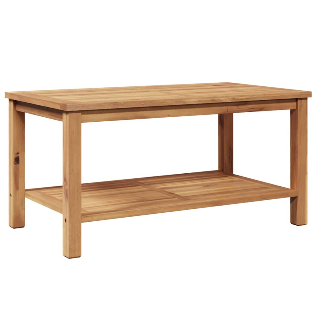Couchtisch mit Speicher Braun 90 x 50 x 45 cm Massivholz Teak