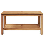 Couchtisch mit Speicher Braun 90 x 50 x 45 cm Massivholz Teak