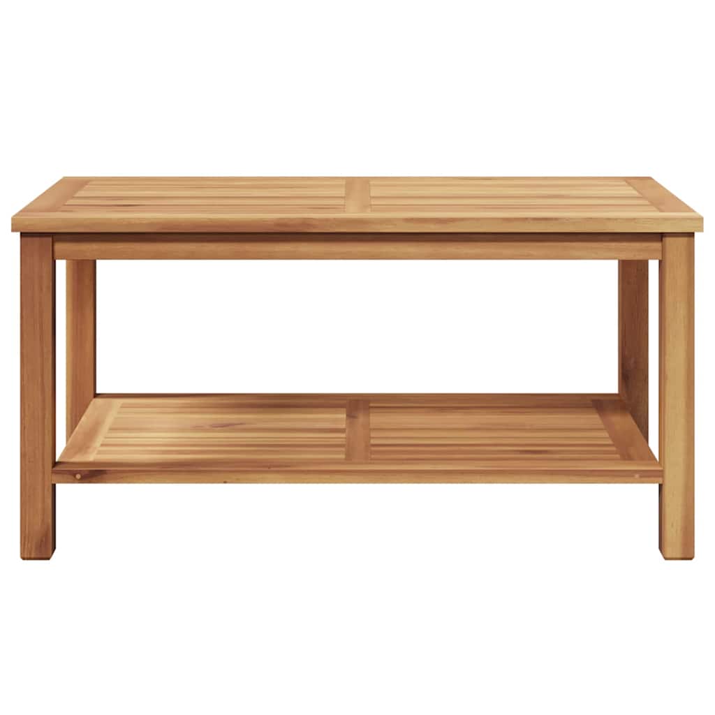 Couchtisch mit Speicher Braun 90 x 50 x 45 cm Massivholz Teak