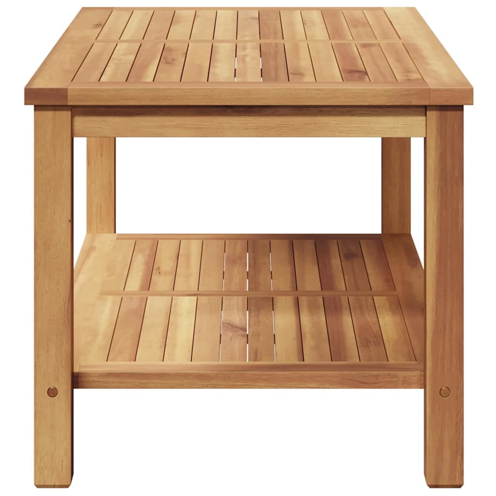Couchtisch mit Speicher Braun 90 x 50 x 45 cm Massivholz Teak
