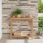 Konsolentisch Braun 80 x 35 x 75 cm Massivholz Teak